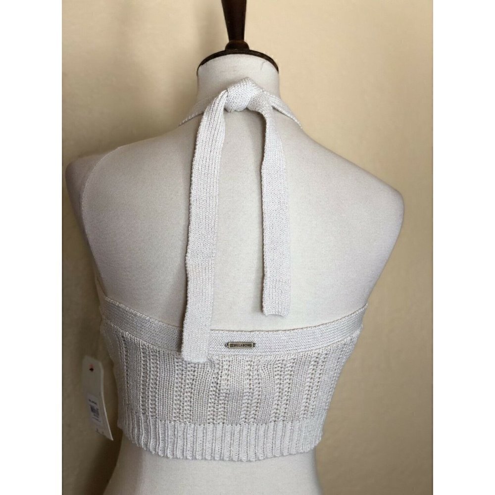 Billabong Womens Ivory Knit Sands Halter Crop Top - Picture 6 of 9